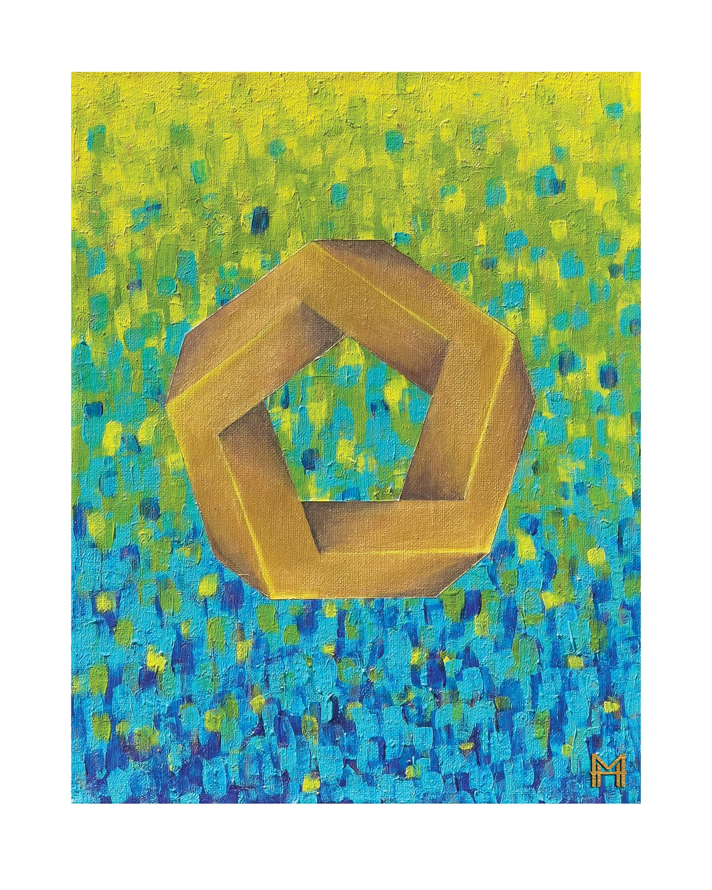 Golden Facet 10x12 Print by Molly Hark