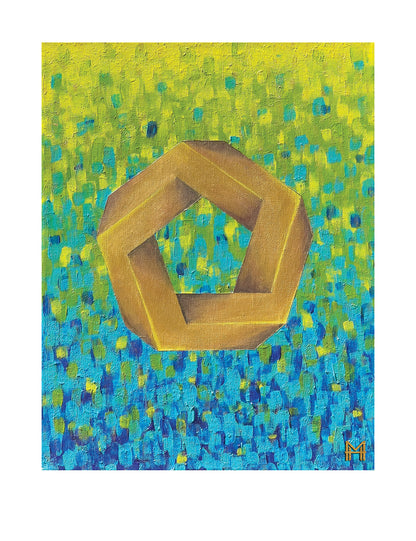 Golden Facet 5x6 Print by Molly Hark